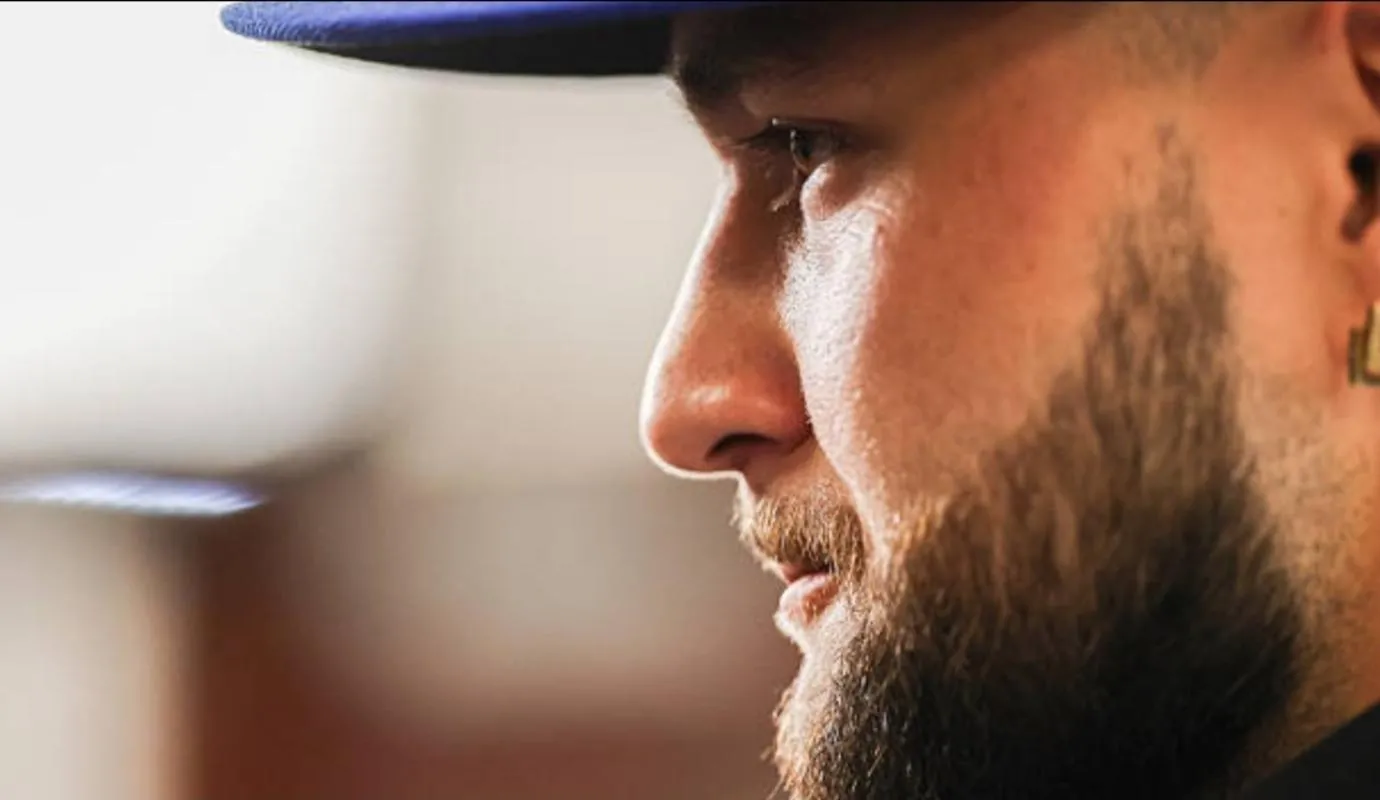 Bo Bichette (19) of the New York Mets speaks to media during an introductory press conference after signing a contract with the New York Mets at Citi Field.