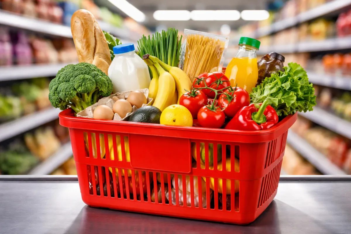 Panier d'&eacute;picerie