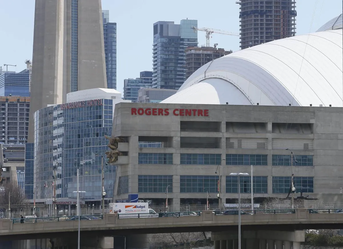 A general view of the Rogers Centre prior to a game between the New York Yankees and Toronto Blue Jays.
