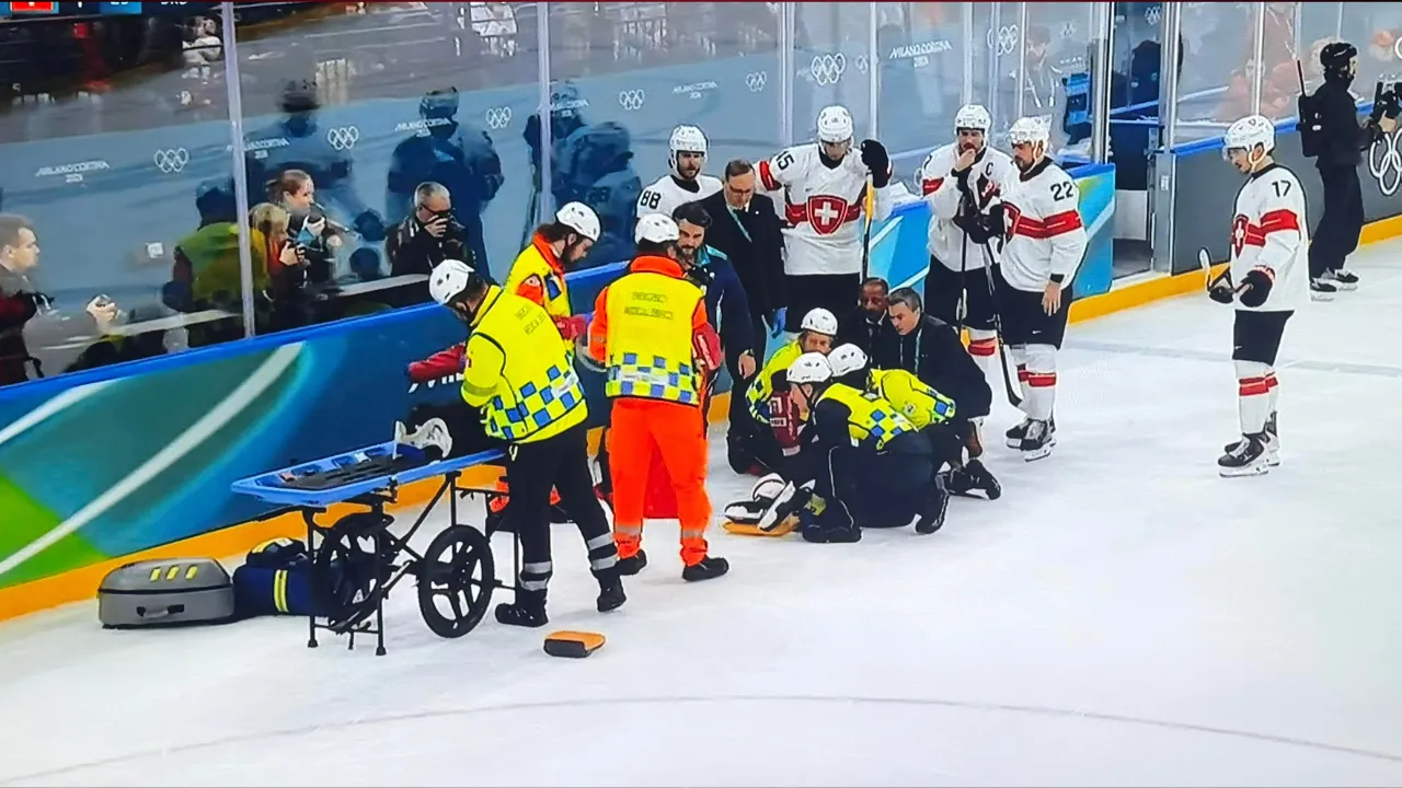 Kevin Fiala stretchered Switzerland