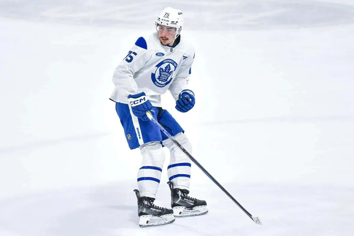 Toronto Maple Leafs prospect Matthew Hlacar at Leafs development camp