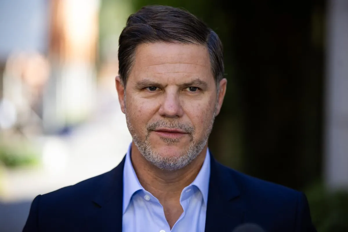 Toronto Blue Jays general manager Ross Atkins speaks to the media during the MLB General Manager's Meetings at Omni Scottsdale Resort  Spa.