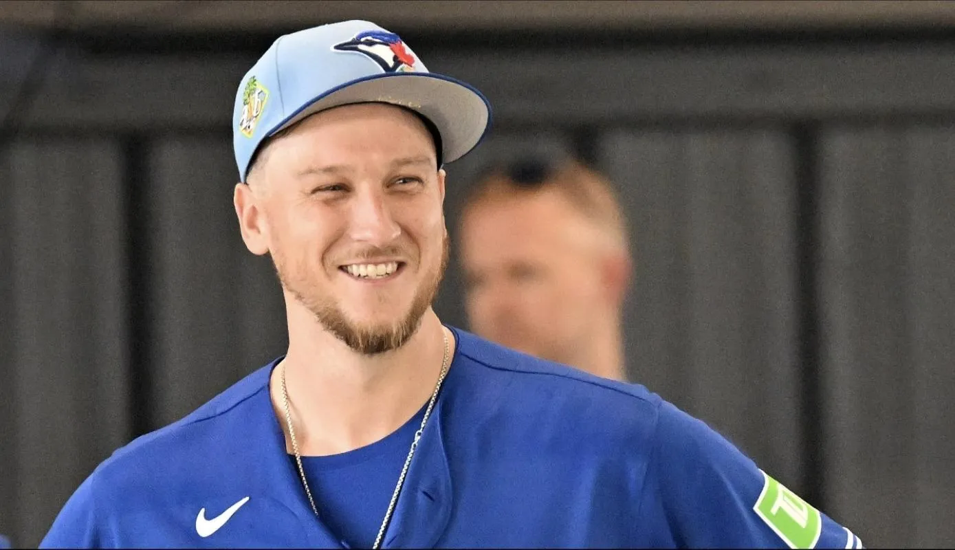 Toronto Blue Jays pitcher Jeff Hoffman (23) smiles after pitching during spring training at the Bobby Mattick Training Center at Englebert Complex.