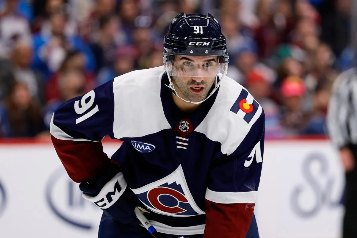 Colorado Avalanche left wing Nazem Kadri (91) in the second period against the Minnesota Wild at Ball Arena.