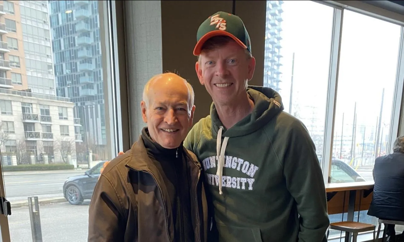 Former Toronto Blue Jays legendary broadcaster Jerry Howarth and Sportsnet's Jamie Campbell.