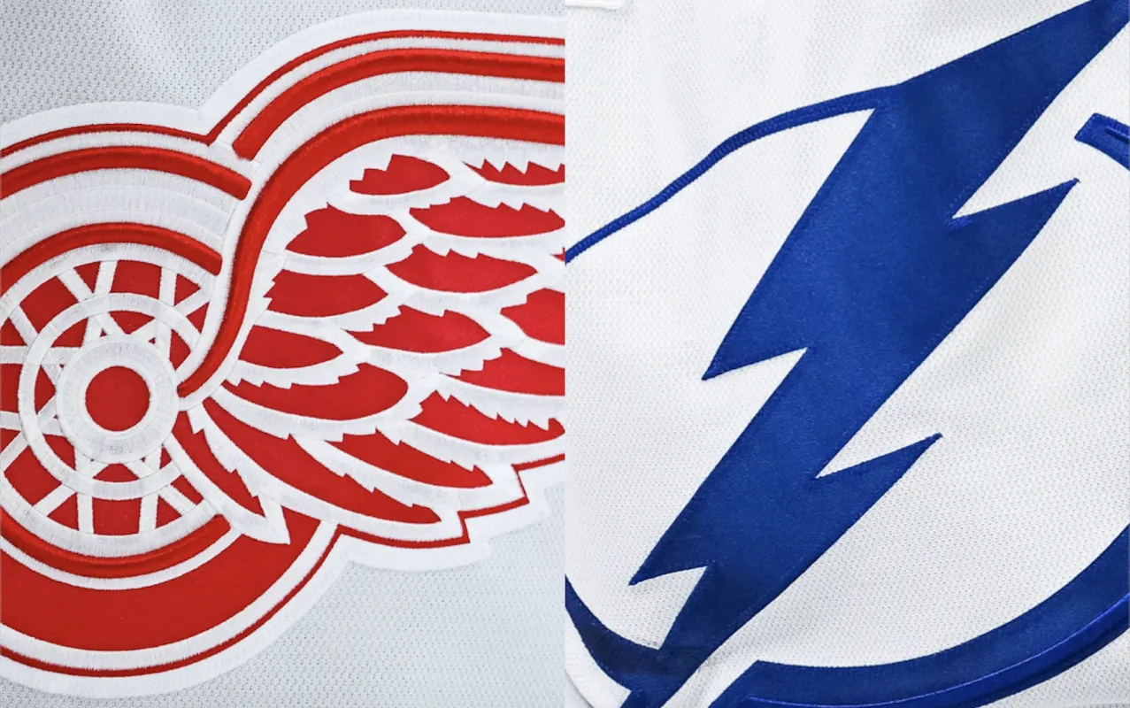 Detroit Red Wings and Tampa Bay Lightning logos
