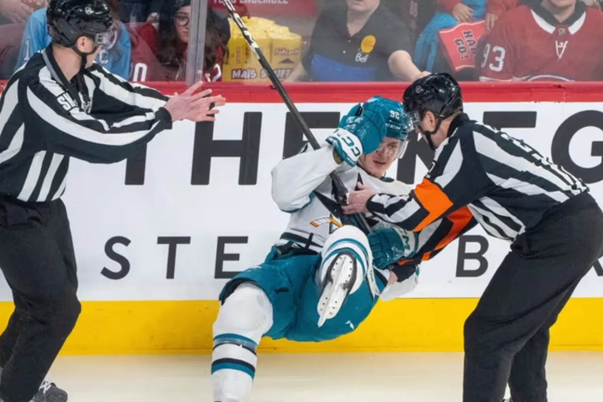 L'entra&icirc;neur-chef des Sharks d&eacute;fend Mike Matheson suite &agrave; son coup sur Igor Chernyshov