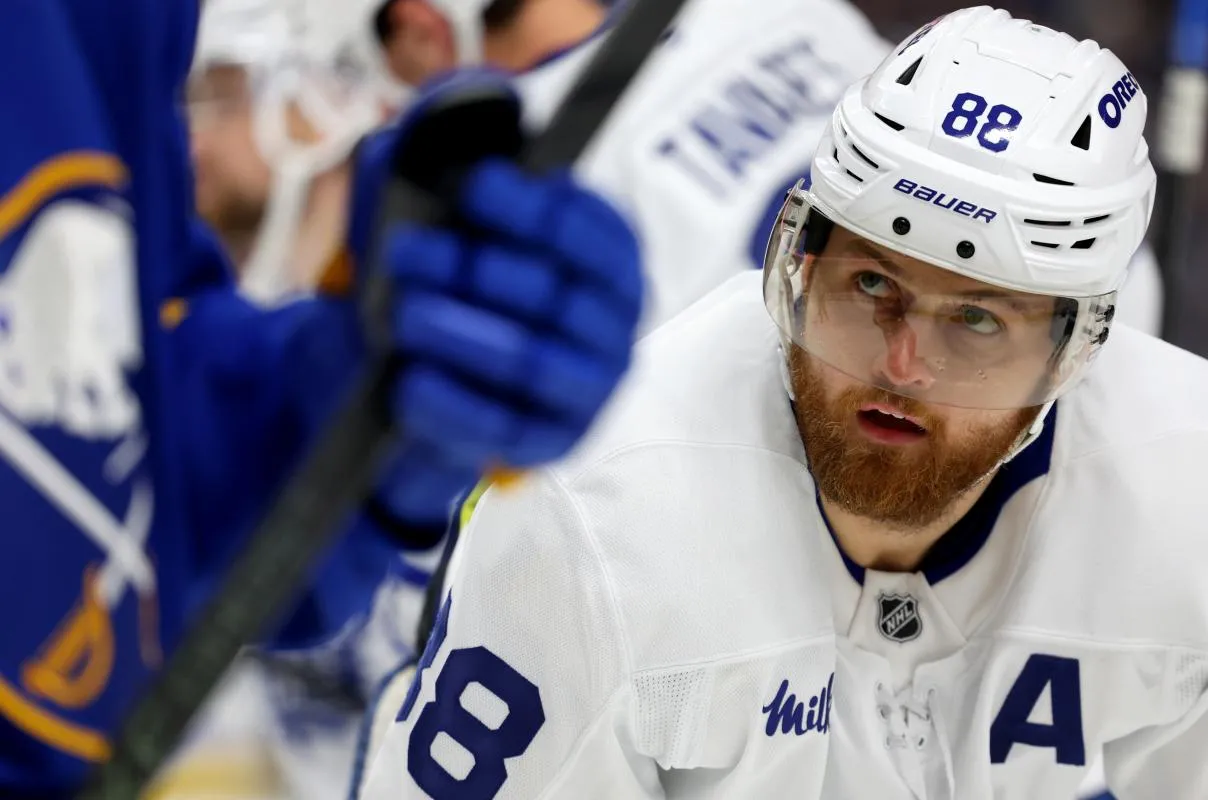 Toronto Maple Leafs right wing William Nylander (88) during a stoppage in play against the Buffalo Sabres at KeyBank Center.