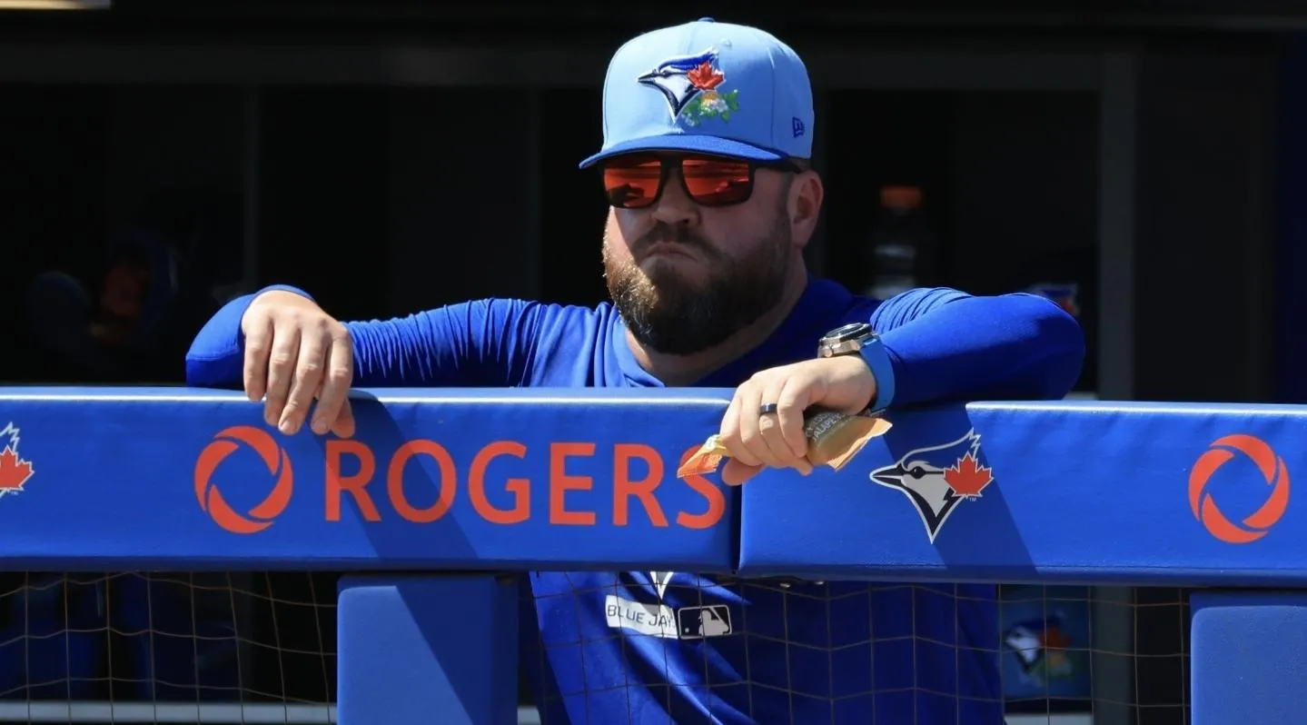 Toronto Blue Jays manager John Schneider (14) during the second inning against the Atlanta Braves at TD Ballpark.