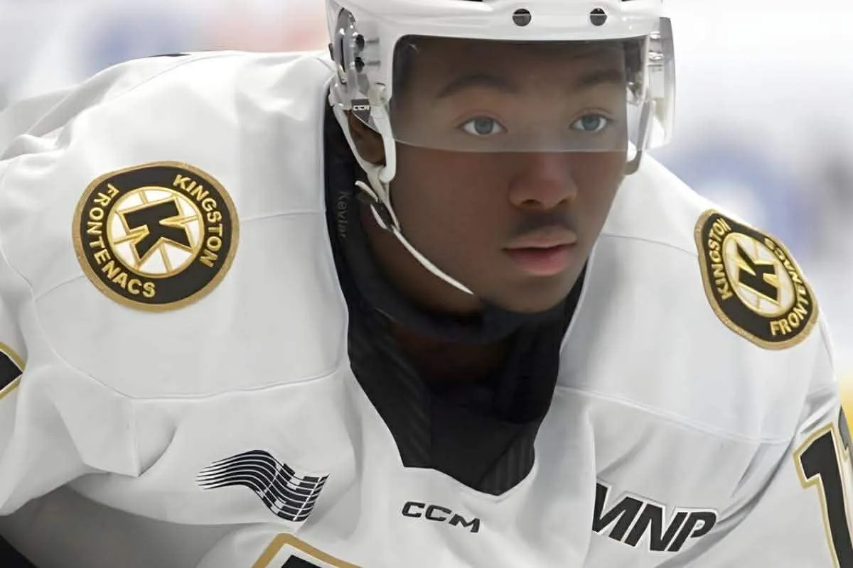 Kingston Frontenacs defenceman Maleek McGowan during Ontario Hockey League action at Slush Puppie Place earlier this season.
