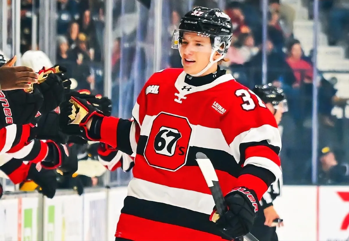 Ottawa 67's forward Thomas Vandenberg (#37)