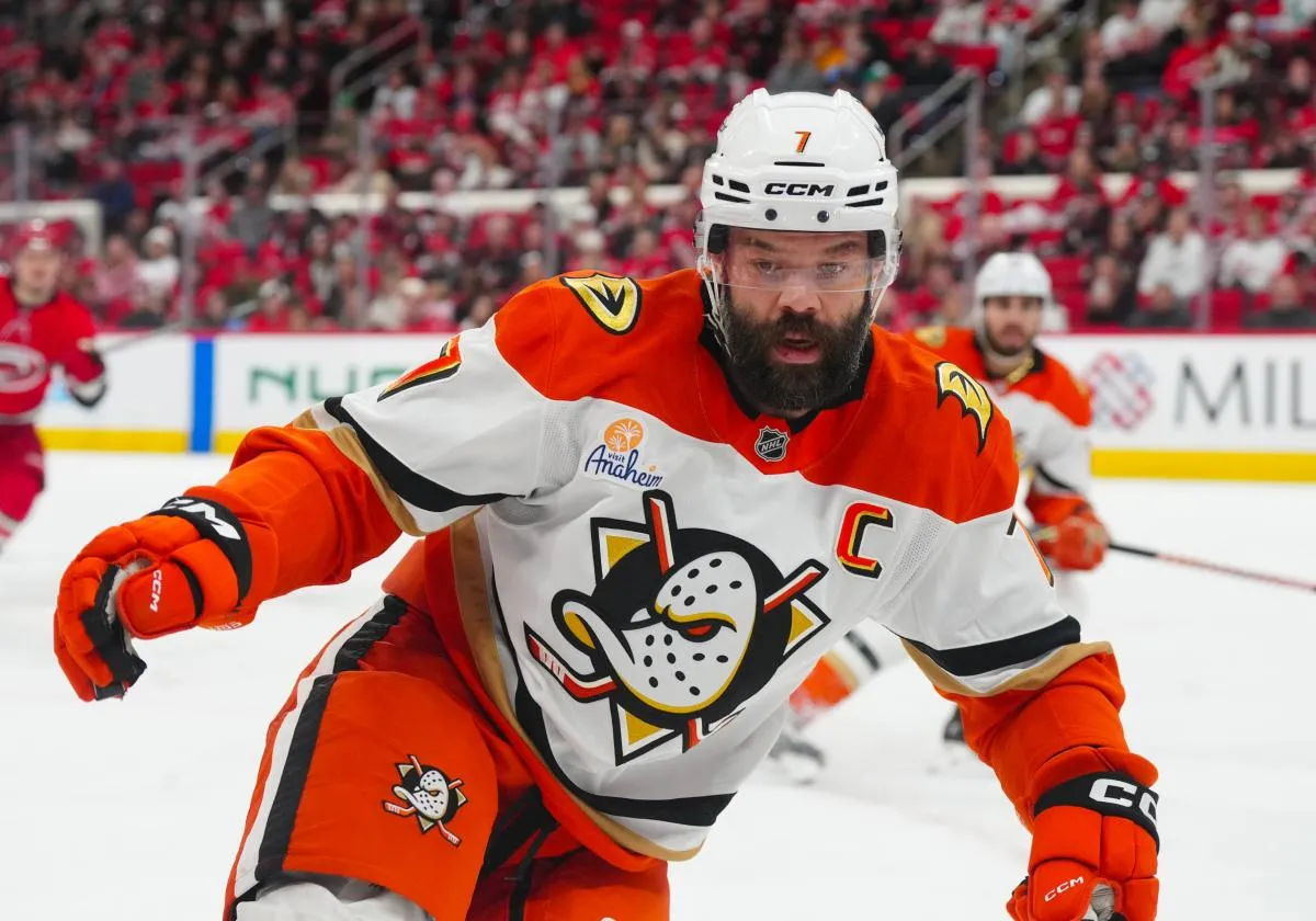Anaheim Ducks defenseman Radko Gudas (7) watches the play against the Carolina Hurricanes during the third period at Lenovo Center
