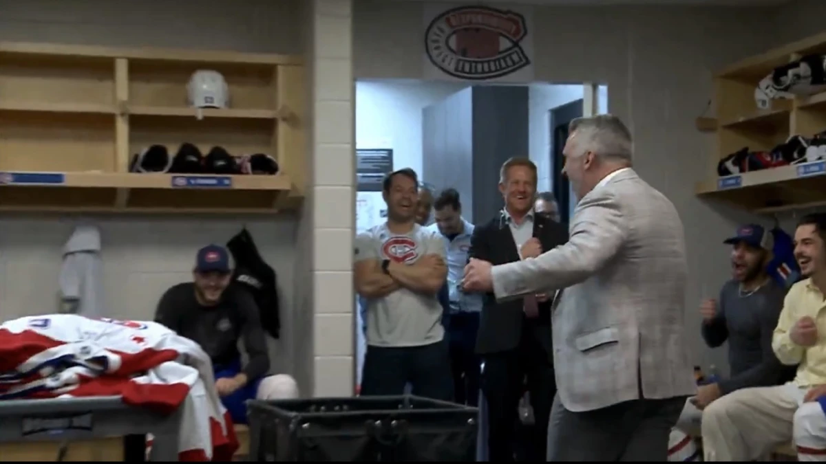 Arber Xhekaj’s locker-room reaction has Canadiens fans talking despite ...