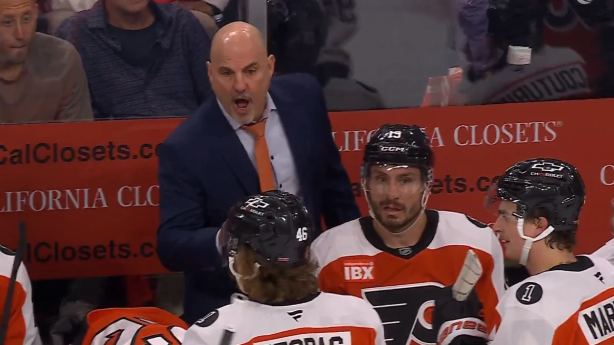 Flyers Coach Tocchet's Fiery Bench Confrontation with Star Zegras
