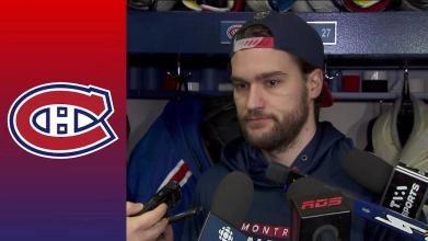 Jonathan Drouin en point de presse avec le Canadien
