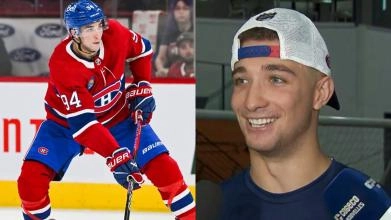 Logan Mailloux avec le Canadien de Montr&eacute;al