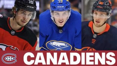 Selon Mathias Brunet, les attaquants Alexander Holtz, Peyton Krebs et Dylan Holloway pourraient repr&eacute;senter des options int&eacute;ressantes pour le Canadien.