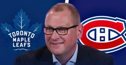 Maple Leafs GM Brad Treliving facing the media