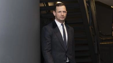 Jason Spezza wearing a suit during his post-playing career.