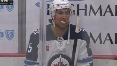 Winnipeg Jets defenceman Brenden Dillon in the penalty box