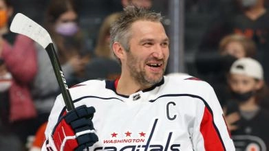 Washington Capitals captain Alex Ovechkin during warmups