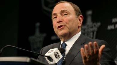 NHL commissioner Gary Bettman in a press conference