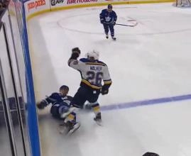 Ryan Reaves of the Toronto Maple Leafs skating during a game in the National Hockey League.