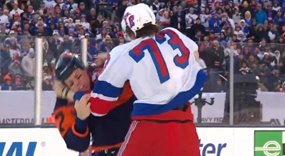 Matthew Rempe Clocking Matt Martin