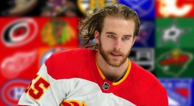 Noah Hanifin of the Calgary Flames