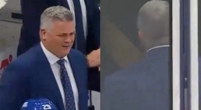 Leafs coach Sheldon Keefe getting ejected