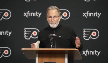 Philadelphia Flyers head coach John Tortorella in a press conference.