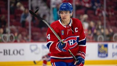 Nick Suzuki, captain of the Montreal Canadiens.