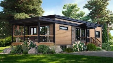 La petite maison, mod&egrave;le 16X46F de Maisons Confort Design