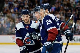 Colorado Avalanche forwards Jonathan Drouin and Nathan Mackinnon