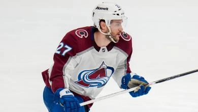 Jonathan Drouin skating during a game with the Colorado Avalanche