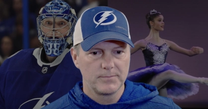 Jon Cooper, Andrei Vasilevskiy and a ballerina.