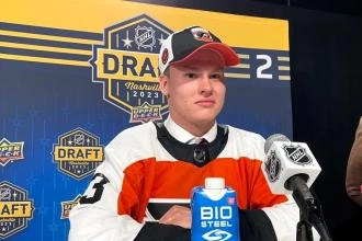 Matvei Michkov at the 2023 NHL Draft
