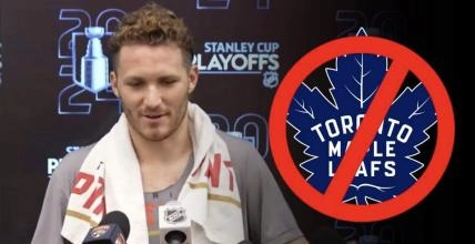 Matthew Tkachuk takes a major shot at Toronto.