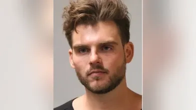 Mug shot of Alex Galchenyuk after his arrest in the summer of 2023.