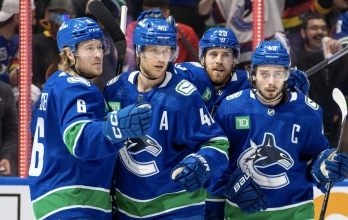 Brock Boeser, Elias Pettersson, Elias Lindholm, Quinn Hughes