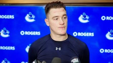 Nikita Zadorov of the Vancouver Canucks