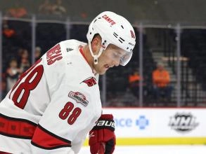 Martin Necas in action with the Carolina Hurricanes. Martin Necas in action with the Carolina Hurricanes.