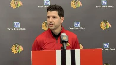 Chicago Blackhawks head coach Luke Richardson