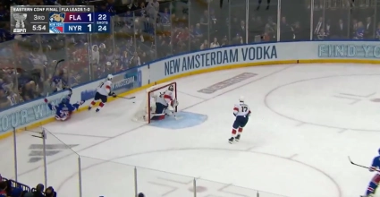 Matt Rempe getting hit by Dmitry Kulikov