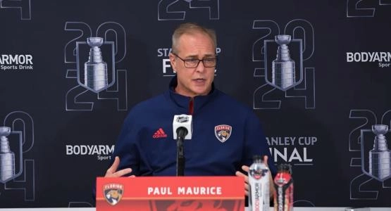 Head coach of the Florida Panthers Paul Maurice in a press conference.