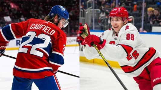Cole Caufield, Martin Necas, Canadiens de Montr&eacute;al