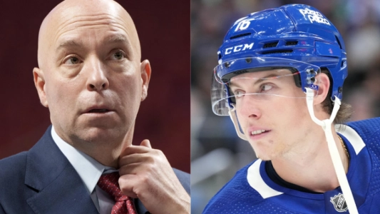 Kent Hughes et Mitch Marner