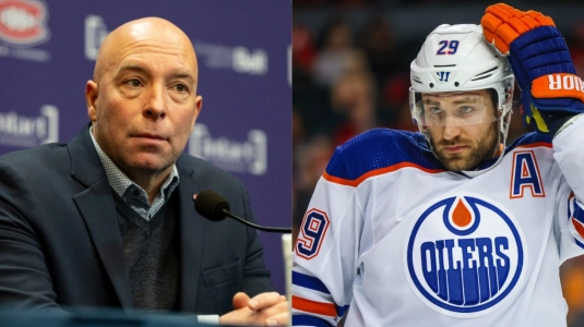 Kent Hughes et Leon Draisaitl