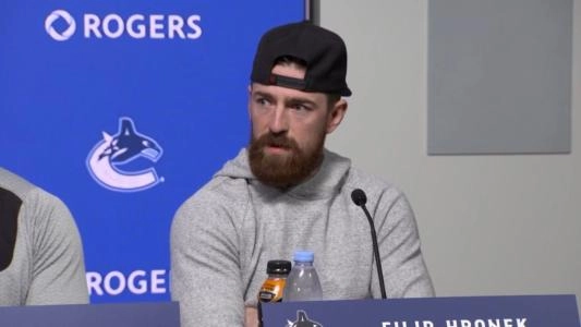 Vancouver Canucks defenseman Filip Hronek