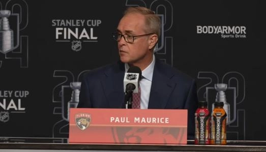 Florida Panthers head coach Paul Maurice in a press conference.